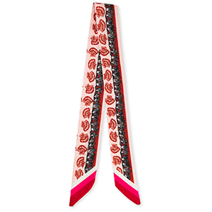 Bandana foulard avec vie marine Rouge rouille-rose clair-marron
