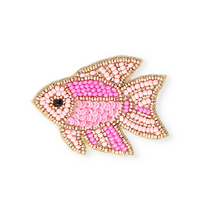 Broches poisson Dor&eacute;-rose
