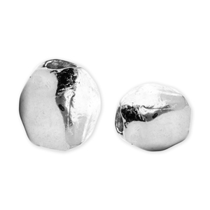 Perles en m&eacute;tal DQ hexagone Argent&eacute; antique (sans nickel)
