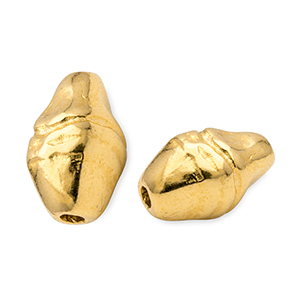 Perles en m&eacute;tal DQ ovale Dor&eacute; (sans nickel)