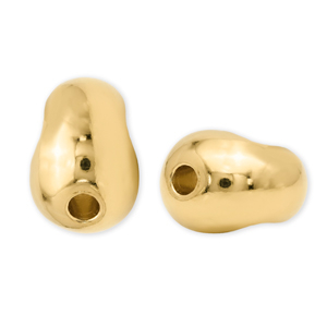 Perles en m&eacute;tal DQ cacahu&egrave;te Dor&eacute; (sans nickel)