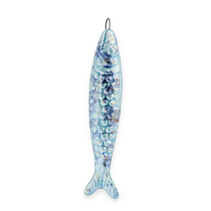 Breloques en c&eacute;ramique DQ&reg; grecque sardine Bleu