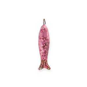 Breloques en c&eacute;ramique DQ&reg; grecque sardine Rose orchid&eacute;e-baie vintage