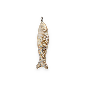 Breloques en c&eacute;ramique DQ&reg; grecque sardine Beige