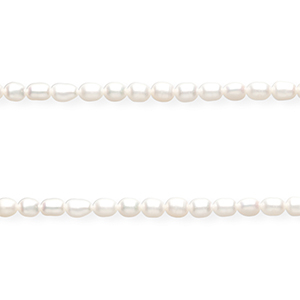 TQ Perles d'eau douce ovale Blanc naturel