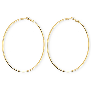 Boucles d'oreilles&nbsp;/&nbsp;cr&eacute;oles en acier Inox Dor&eacute;