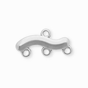 BY31&reg; Appr&ecirc;ts en acier Inox connecteur ondul&eacute;e avec 4 anneaux Argent&eacute;
