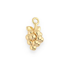 BY31&reg; Breloques en laiton Eco-brass &agrave; la main raisins Dor&eacute;
