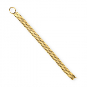 BY31&reg; Breloques en acier inox &agrave; maille serpentine Dor&eacute;