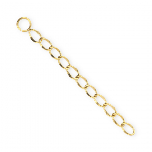 BY31&reg; Breloques en acier inox &agrave; maille gourmette Dor&eacute;