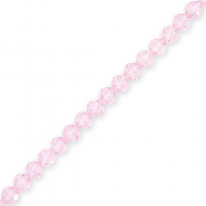 Perles &agrave; facettes rondes 4 mm Rose clair