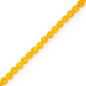 Perles &agrave; facettes rondes 4 mm Orange