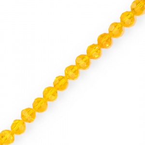 Perles &agrave; facettes rondes 6 mm Orange