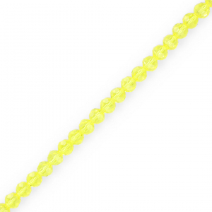 Perles &agrave; facettes rondes 4 mm Jaune