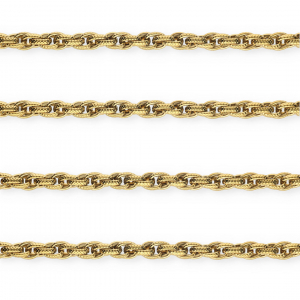 Appr&ecirc;ts en acier Inox cha&icirc;ne maille jaseron maille twist Dor&eacute;