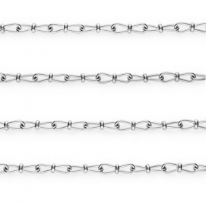 Appr&ecirc;ts en acier Inox cha&icirc;ne maille jaseron maille fantaisie Argent&eacute;