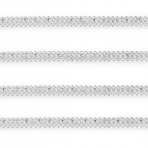 Appr&ecirc;ts en acier Inox cha&icirc;ne maille jaseron maille gourmette double Argent&eacute;