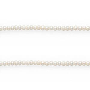 Perles d'eau douce imparfaites rond 3mm Blanc naturel