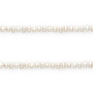 Perles d'eau douce imparfaites rond 5-6mm Ivoire