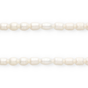 Perles d'eau douce imparfaites ovale 9-10mm Blanc naturel