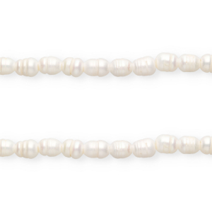Perles d'eau douce imparfaites grain de riz 11x9mm"" Blanc naturel