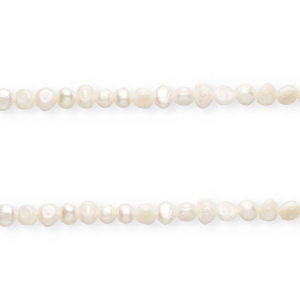 Perles d'eau douce imparfaites nugget rond 7-8mm Blanc naturel