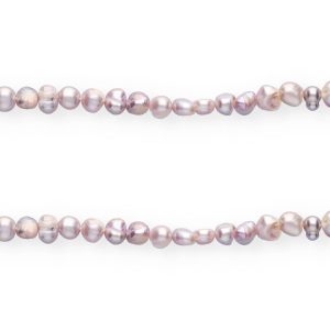Perles d&rsquo;eau douce imparfaites nugget Rose coquillage