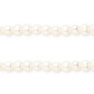 TQ Perles d'eau douce ovale Blanc naturel