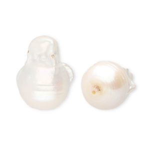 Perles d'eau douce imparfaites Blanc naturel