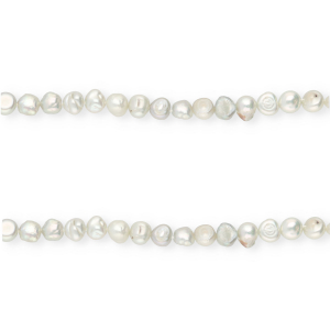 Perles d'eau douce imparfaites nugget ovale Gris verd&acirc;tre clair