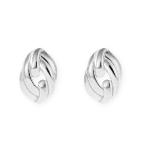 Appr&ecirc;ts en acier Inox boucles d'oreilles&nbsp;/&nbsp;puces d&rsquo;oreilles ovale avec anneau Argent&eacute;