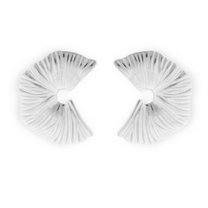 Appr&ecirc;ts en acier Inox boucles d'oreilles&nbsp;/&nbsp;puces d&rsquo;oreilles en forme de C avec anneau Argent&eacute;