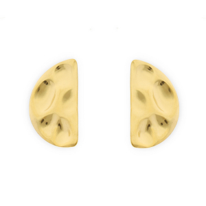 Appr&ecirc;ts en acier Inox boucles d'oreilles&nbsp;/&nbsp;puces d&rsquo;oreilles semi-circulaire avec anneau Dor&eacute;