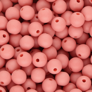 DQ Perles acryliques 10 mm Rouge corail