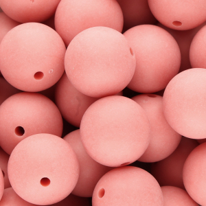 DQ Perles acryliques 20 mm Rouge corail