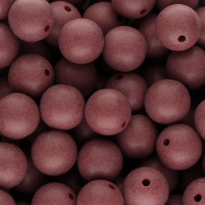 DQ Perles acryliques 14 mm Rouge bordeaux