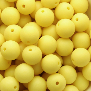 DQ Perles acryliques 14 mm Jaune soleil