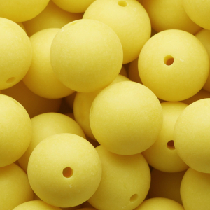 DQ Perles acryliques 20 mm Jaune soleil