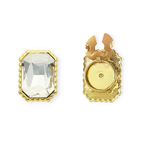 Cache-boutons rectangle facett&eacute;es Dor&eacute;-cristal