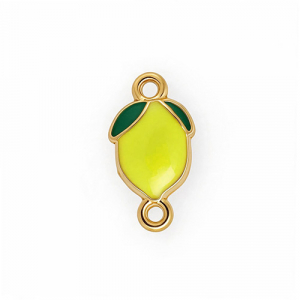 Appr&ecirc;ts en acier Inox connecteur &eacute;mail citron Dor&eacute;-jaune-vert