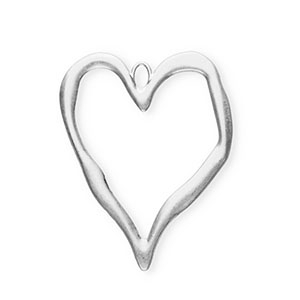 Pendentifs accroche-regard c&oelig;ur Argent&eacute;