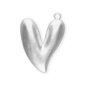 Pendentifs accroche-regard c&oelig;ur Argent&eacute;