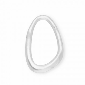Pendentifs accroche-regard / connecteur ovale Argent&eacute;