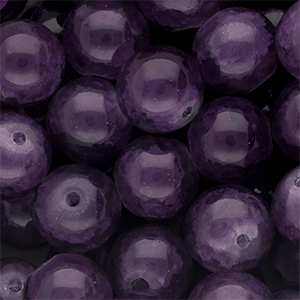 Perles en verre 12 mm Violet