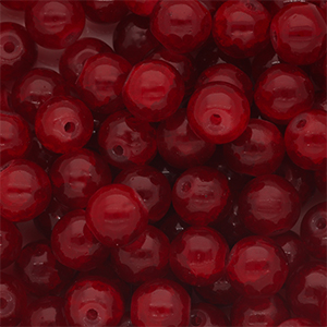 Perles en verre 8 mm Rouge bourgogne
