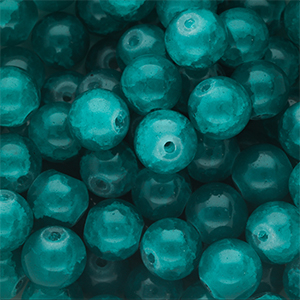 Perles en verre 8 mm Vert sarcelle