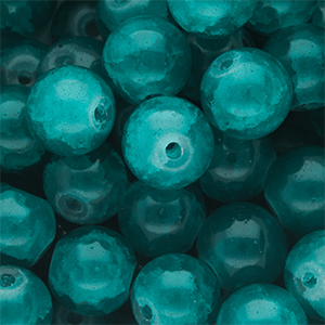 Perles en verre 12 mm Vert sarcelle