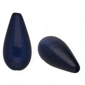 Perles Super Polaris Elements en forme de goutte shiny Bleu nuit