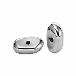 Perles acryliques en forme de galet Argent&eacute;