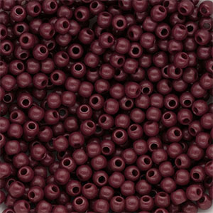 DQ Perles acryliques 4 mm brillant Rouge acajou